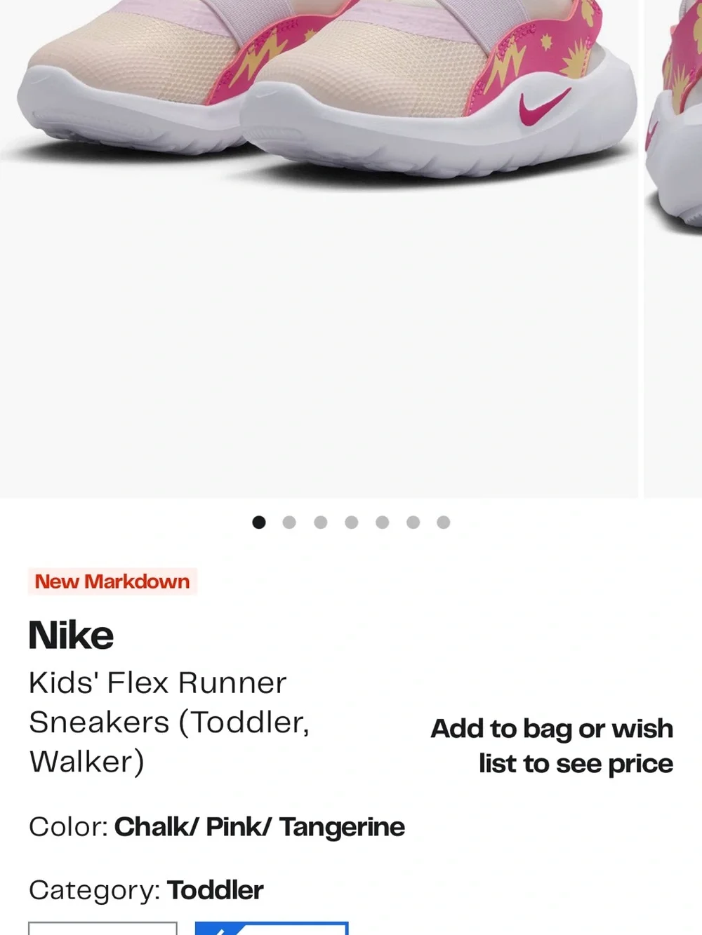 Nike Toddler Sneakers in Chalk, Pink & Tangerine